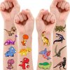 Dinosaur Temporary Tattoos Birthday Themed Party Supplies Decorations Favors 8 Sheets 96PCS Decor Cute Stickers Tattoos for Class School Prizes Gift for Kids Boys Girls Carnival Christmas Rewards