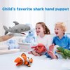 JUSTQUNSEEN Shark Hand Puppet Realistic Plush Puppet 13",Shark Puppets for Kids Ocean Animal Hand Puppet with Moveable Mouth,Soft Stuffed Shark Puppet Story Toys Shark Puppets Role Play Teaching Gift