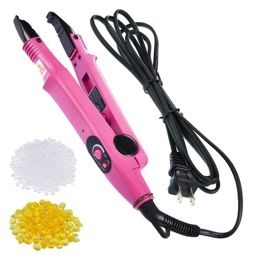 Zhehao Fusion Hair Extensions Tool: Professional Heat Iron Connector Wand, U Tip Extensions with ...