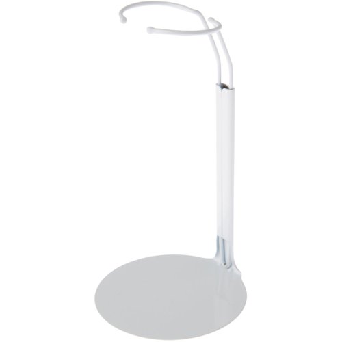 Plymor DSP-5175W White Adjustable Doll Stand, fits 10, 11, and 12 inch Dolls or Action Figures, Waist is 1.75 to 2.25 inches Wide, 5 to 6 inches Around