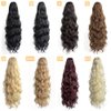 Pony Tail Hair Extainson,StrRid Ponytail Extension Claw Clip in Hair Extensions Ponytail 22"Wavy Ponytail Wig Curly Synthetic Fake Hair Daily londe Hair Pieces for Women 6 oz-Darkest Brown