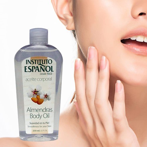 Instituto Español Almond Body Oil. Moisturizes, Nourishes and keeps your Skin Young. Gentle Formula. Enriched with Vitamins. 8.5 fl.oz