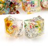 Haxtec DND Dice Set Sharp Edge Resin Dice Set with Dice Case, Polyhedral D&D Dice Set for Dungeons and Dragons TTRPGs DND Gift MTG Table Games Role Playing