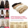 22 inches Hair Extensions 1 Piece 5 Clips 3/4 Full Head Long Curly Synthetic Hairpieces