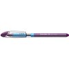 Schneider Slider Basic XB (Extra Broad) Ballpoint Pen, 1.4 mm, Transparent Barrel, Violet Ink, Box of 10 Pens (151208)
