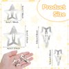 20 PCS Star Hair Clips, Mabor Silver Star Clips Hair Accessories Cute Snap Metal Barrettes Hair Clips Snap Star Hair Accessories for Women Y2K Accessories Silver Metal Hair Clips