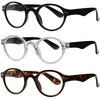 Success Eyewear Reading Glasses 3 Pair Spring Hinge Professer Readers for Men and Women Fashion Glasses for Reading +2.5