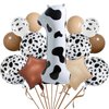 Cow Print Birthday Party Balloons,40 Inch Big Cow Print Mylar Foil Number 1 Balloon for Baby Shower Kids 1st Birthday Party Supplies,Cow Themed Western Cow Print Balloons Party Decoration