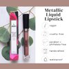 Aromi Metallic Liquid Lipstick | Smudge and Smear Proof, Long-lasting, Light Brown, Nude Lip Color with Shimmery Finish, Vegan, Cruelty-free, Gluten Free (Brown Sugar)