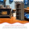 Zerodeko 1PC Dollhouse Bookshelves, Mini Wooden Bookshelf Doll House, Miniature Furniture Mini Display Case, Dollhouse DIY Decor Accessories