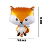 HORUIUS Fox Balloons Fox Shaped Foil Mylar Balloons for Baby Shower Kids' Boys Woodland Animals Theme Birthday Party Supplies Decorations 25 Inchs 5PCS