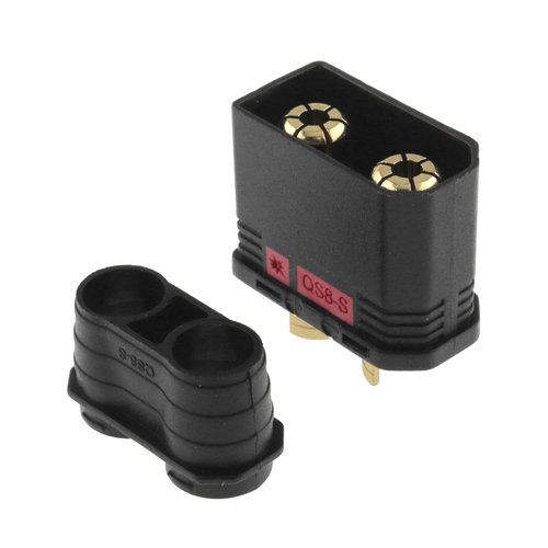 QS8 Connector DGZZI Black High Current Antispark Battery Connector QS8-S Male Gold Plating Plug for RC Car Plant Agriculture Drone,QS8-S Male Plug