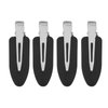 4 Pcs No Crease Hair Clips,Makeup Hair Clips,No Bend Hair Clips for Women Girls,Duck Billed Thin Thick Hair Clips,Hairstyle Clips for Daily Dress Up,Party,Cosplay(black)