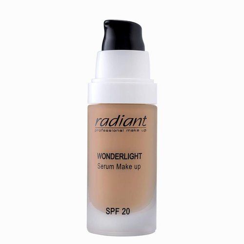 Radiant Professional Wonderlight Serum Liquid Foundation for Makeup Kit - Alternative to Bronzer Powder - Color Corrector & Under Eye Concealer - Matte Eyeshadow Base - 1.01 oz - Tan Beige (05)