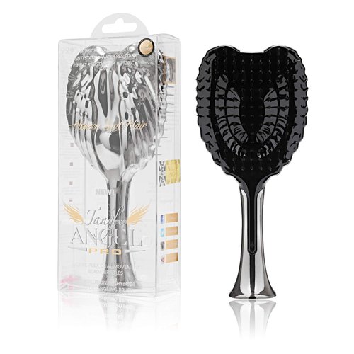 Tangle Angel Detangling Hair Brush - Anti Static Tangle Taming Brush with Soft Bristles - Heat & Water Resistant Pro Detangler Hairbrushes for Women for Fine, Thick, Wavy, & Curly Hair - Titanium