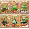 Christmas Cards Christmas Tree Card Making Craft Kits for Kids DIY Holiday Greeting Card Bulk for Classroom Activities Party Favors