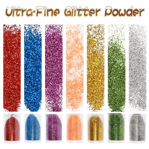 Ultra Fine Glitter for Nail, 40 Jars 0.21oz Each Glitter Set, Cosmetic Glitter for Body Face Hair Eyeshadow Makeup, Craft Glitter Powder for Tumblers Glass Cup Slime