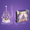 MEIEST Christmas Tree Building Blocks Set,DIY Purple Crystal Christmas Tree Music Box,Xmas Holiday Construction Toy Gift,Home Decor