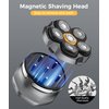 Head Shavers for Bald Men - Newly Designed Magnetic 6D Electric Razor, IPX8 Waterproof Dry/Wet, 10000 RPM High Speed Motor for Fast Shaving, USB-C Cable and Storage Bag for Home & Travel