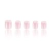 Short Press on Nails Square Fake Nails Pink Gradient False Nails with Ombre Design Stick on Nails White Tip Artificial Nails Full Cover Glue on Nails for Women Girls Manicure Set 24Pcs