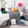 Xiashrk Knot Pillow, Decorative Throw Pillows with Soft Plush for Couch, 12" Knotted Pillows Dark Yellow Dorm Room Decor Rope Knot Pillow Ball Decorative Cushion for Bed Living Room