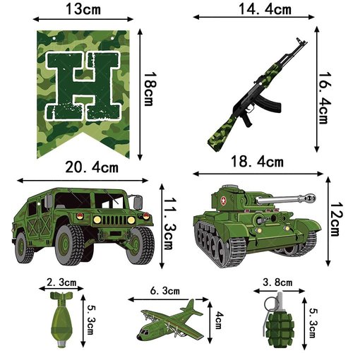 Army Birthday Party Decorations Camouflage Party Decoration Include Camo Happy Birthday Banner and Military Theme Hanging Swirls Decor for Boys Girls Birthday Party Supplies
