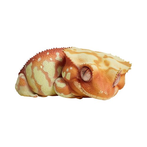 IFiDEA Animal Heavenly Body Gecko Rhacodactylus Ciliatus - Crested Gecko (Red Cream) Chubby Collectible Figurine Statue Handcrafted Amphibian