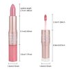 evpct 2 in 1 Light Pink Glitter Shimmer Shiny lipstick & Liquid Lip Gloss, Metallic Dual Ended Lipstick with Hydrating Lightweight Formula, Shiny Glossy Lip Stick Makeup for Women stay on all Day 01