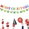 Gintison Merry Christmas Banner Green Christmas Bunting Garland Xmas Party Decorations for Mantle Fireplace Wall