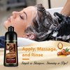 3-in-1 Hair Dye Shampoo Light Brown, Argan Oil Hair Color Shampoo for Gray Hair, Brown Instant Dye Shampoo for Women & Men, Natural Plant Hair Dye Kit Colors Hair in Minutes, Long-Lasting, Easy to Use