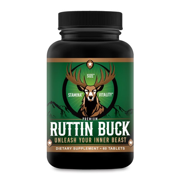 XL Science Ruttin Buck - Size Enhancement Pills for Men - Boost Stamina, Performance, Drive & Energy- Add inches Fast- 4"-6” Gains- Thickness and Length - Natural, Safe and Effective- 60 Tablets