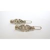 Generic Two tiny small gold or silver filigree metal hair clip barrettes fine thin hair (Primary color: Gold)