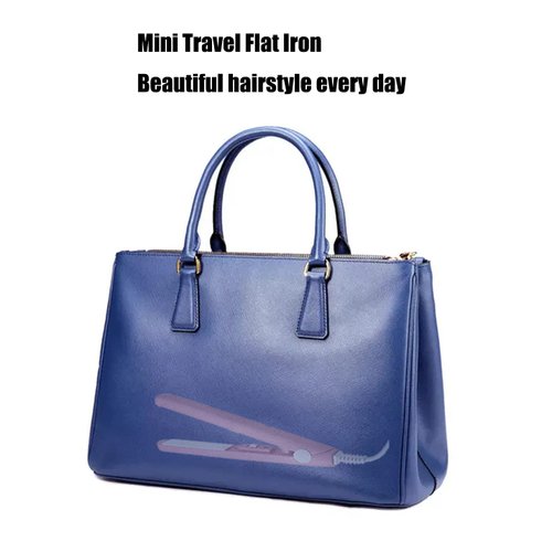 Mini Flat Iron,Travel Curling Irons,Small Hair Straightener and Curler 2 in 1,Hair Crimper for Women Outdoor or Home, 4.23 ounces