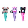 Coco Surprise Neon (Random 3 Pack) by ZURU Randomly Assorted Animal Plush Toys with Baby Collectible Pencil Topper Character Toy in Cone Mystery