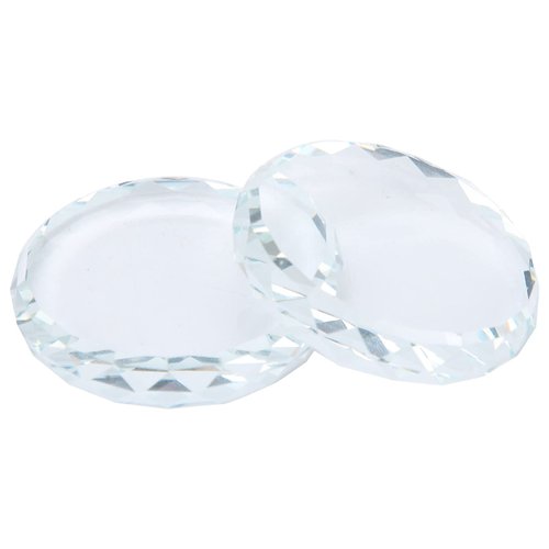 Nail Art Palette, 2pcs Nail Art Palettes Color Mixing Tool for DIY Makeup Mixing Palette Drawing Color Dish Toning Glass Nail Tips Painting Tray False Eyelash Glue Hold Makeup Pallet