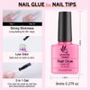 LAVENDER VIOLETS Gel Nail Polish Kit with U V Light - Christmas Gel Colors, LED Nail Lamp, Nail Extension Starter: 240 Short Almond Tips, Nail Glue, Base Coat, Glossy/Matte Top Coat VC17