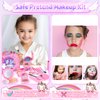 GINMIC Pretend Makeup for Toddlers, Pretend Play Makeup for Little Girls,Toddler Toys Makeup kit with Unicorn Cosmetic Bag for Little Girls Age 3 4 5 6 7+ Birthday Christmas Princess Gifts