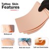 3mm Fake Skin Practice Kit- Urknall 4pcs Tattoo Skin with 20pcs Stencil Paper 3mm Thick Tattoo Practice Skin Double Sides Fake Skin with Tattoo Paper Blank Tattoo Skin Practice
