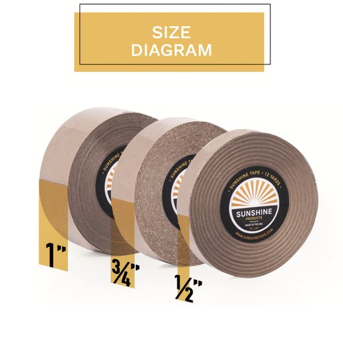 Sunshine Maximum Wear Hair System Tape Roll - Hair Tape for Hair Replacement - 4+ Week Hold (LACE Front - 1/2" x 36 yds)