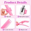 14-Piece Hair Braiding Set: 2 Magnetic Wristbands, 4 Parting Combs, 8 Wide-Tooth Sectioning Clips (Black, Pink)