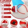 Totelux Christmas Headband Red Hat Hair Hoop with Sequins Snowflakes Cute Santa Hat Hair Accessories for Women Holiday Party Supplies