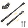 COOWOO Hardened Steel RC Drive Shaft, 112-163mm Center Drive Shaft Upgrade Part for 1/10 Scale RC Trucks SCX10 90046 AXI03007 TRX4 Redcat Gen8, Enhanced Durability and Performance (Black)