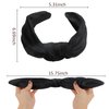 GAFATORY Black Headband Knotted Headband for Women Wide Satin Fashion Headbands Non-Slip Head Bands for Women's Hair Elastic Hair Accessories
