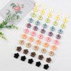 40Pcs Colorful Small Flower Hair Clips, TEBIEKOY Baby Hair Clips Mini Claw Clips Cute Jaw Clips Hair Pins Hair Barrettes Toddler Hair Accessories for Women Girls Kids Teens