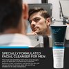Blu42 Revitalizing Face Scrub for Men | Daily Exfoliating Face Cleanser | Activated Charcoal & Orange Peel | 4oz