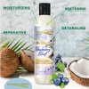 Botanical Beauty Coconut Blueberry Blast Leave-In Conditioner Hair Softening, Detangling, Damage Repairing and Breakage Prevention 8 Fl. Oz. 240 ml.
