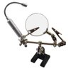 MAGNA-DESK 3X Power | 2.5" (6.4 cm) Swivel Glass Lens | LED Gooseneck Light | Alligator Clips | Weighted Cast Iron Base | Precision & Clarity in Your Projects