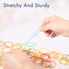 LotFancy Multicolor Rubber Bands, 600PCS 1.77” (45mm) Elastic Durable Stretchy Colorful Rubber Bands for Tie Dye, Office Supplies