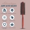 FORANYO Boar Bristle Hair Brush, Soft Bristle Hair Brush Boar Bristle Brush for Thick Hair Fine Hair, Round Hair Brush Boar Brush For Women Men
