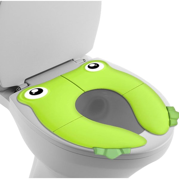 Portable Potty Training Seat with Dinosaur Theme Training Chart for Boys, Non-Slip Grip Foldable Toilet Seat, Toilet Training Seat Fits Round & Oval Toilets Home & Travel use, Bag Included